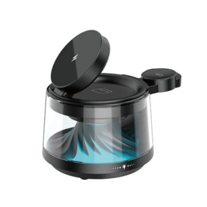 Chargeur sans fil 5 en 1 WiWU Flow avec lumière d'ambiance et haut-parleur Bluetooth