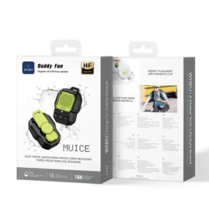 Enceinte Bluetooth WiWU Buddy Fun SPK-001 – Clip magnétique – IPX7 – 18h