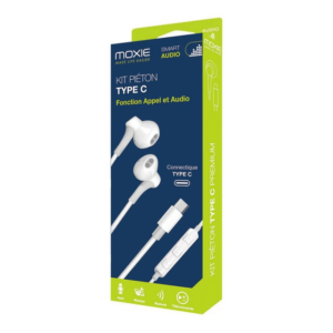 Kit piéton stéréo Moxie avec micro connectique Type-C