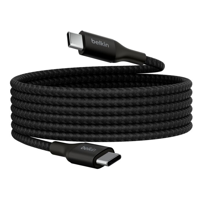 BELKIN Câble Tressé PCR USB-C vers USB-C 240W 2.0 2m (Noir)